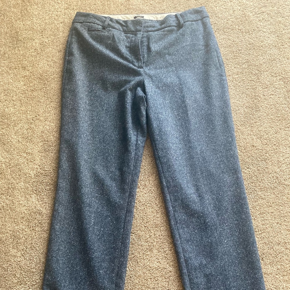Classic Americana Talbots Tweed Wool Navy Pants